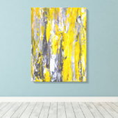 Toile 'Nail it' Gris et Jaune Art Abstrait (Insitu (Plancher de Bois))