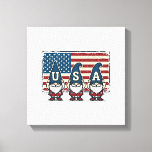 Toile Nains patriotiques vintage USA Design de T-shirt b