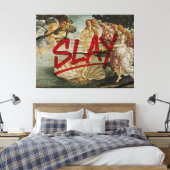 Toile Naissance de Vénus × SLAY – Édition Red Marker (Insitu(Chambre))