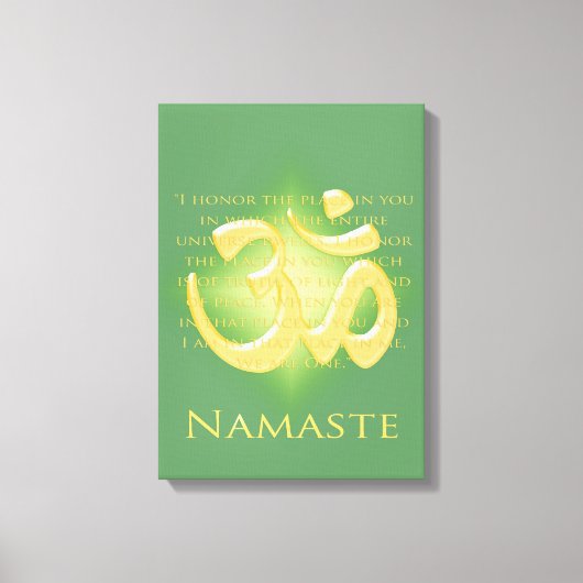 Toile Namaste avec symbole Om (Recto)
