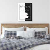 Toile Namaste en noir et blanc (Insitu(Chambre))