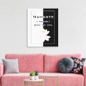 Toile Namaste en noir et blanc (Insitu(Salon))