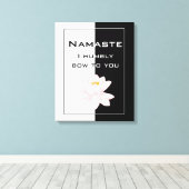 Toile Namaste en noir et blanc (Insitu (Plancher de Bois))