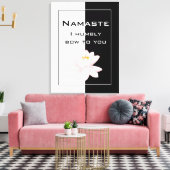 Toile Namaste en noir et blanc (Insitu(Salon))