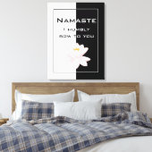 Toile Namaste en noir et blanc (Insitu(Chambre))