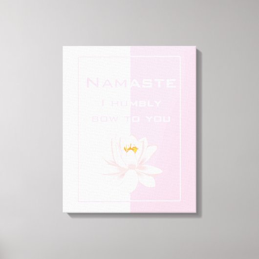 Toile Namaste en rose et blanc (Recto)