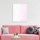 Toile Namaste en rose et blanc (Insitu(Salon))