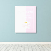 Toile Namaste en rose et blanc (Insitu (Plancher de Bois))