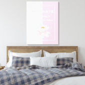 Toile Namaste en rose et blanc (Insitu(Chambre))