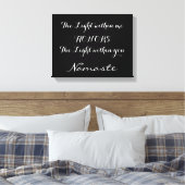 Toile Namaste Inspiration Black White Typographie (Insitu(Chambre))