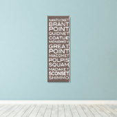 Toile Nantucket Places Ardoise Brown & Blanc Décor Mur (Insitu (Plancher de Bois))