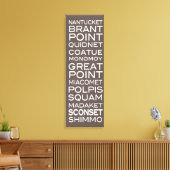 Toile Nantucket Places Ardoise Brown & Blanc Décor Mur (Insitu(Salon))