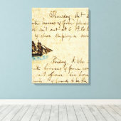 Toile Nantucket Whaling Ship Log 1841 (Insitu (Plancher de Bois))