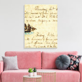 Toile Nantucket Whaling Ship Log 1841 (Insitu(Salon))