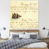 Toile Nantucket Whaling Ship Log 1841 (Insitu(Chambre))