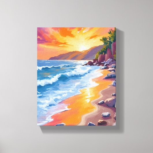 Toile Napili Bay Sunset Maui Hawaii Peinture (Recto)