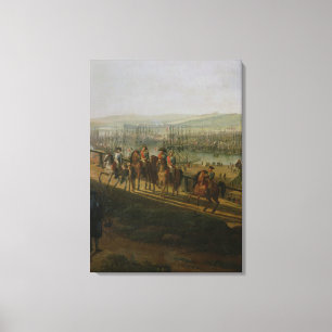 Toile Napoleon Bonaparte visitant le camp à