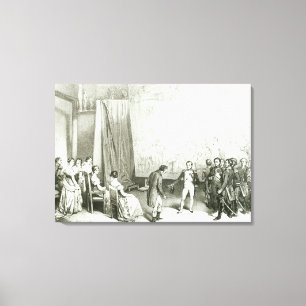 Toile Napoléon I visitant le studio de David