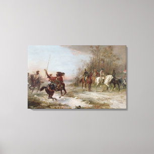Toile Napoléon's Peril at Brienne-le-Chateau, c.1891 (oi