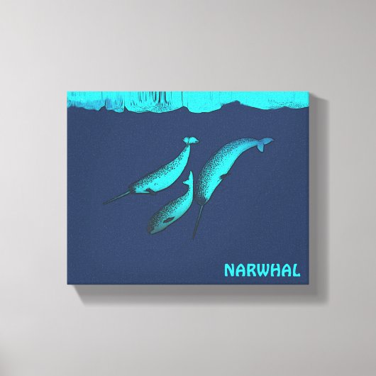 Toile Narwhal Sous La Glace (Recto)