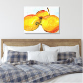Toile Nashi poires jaune aquarelle fruit (Insitu(Chambre))