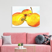 Toile Nashi poires jaune aquarelle fruit (Insitu(Salon))