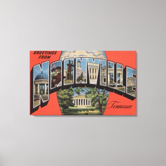 Toile Nashville, Tennessee - Scènes de grandes lettres 2 (Recto)
