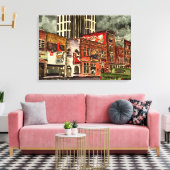 Toile Nashville Tennessee TN bâtiments du centre-ville (Insitu(Salon))