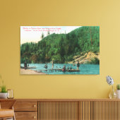 Toile Natation à proximité du quai sur la rivière russe (Insitu(Salon))