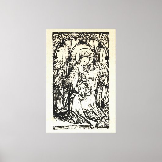 Toile Nativité de Noël Vierge et Enfant Vierge Marie (Recto)