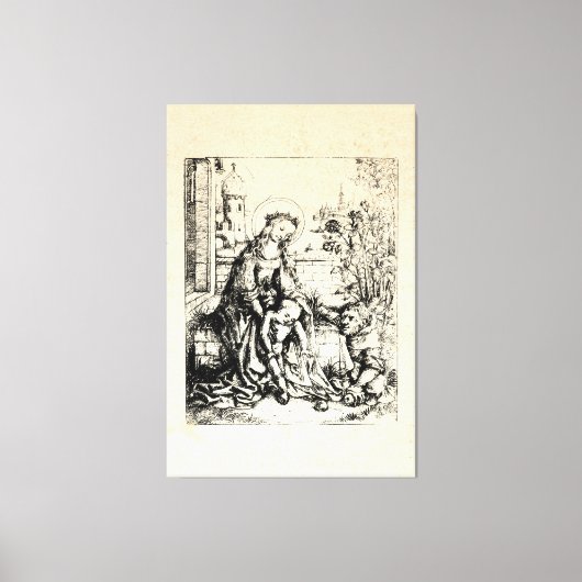 Toile Nativité de Noël Vierge et Enfant Vierge Marie (Recto)