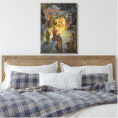 Toile Nativité de Noël Vintage avec Magi Visite (Insitu(Chambre))