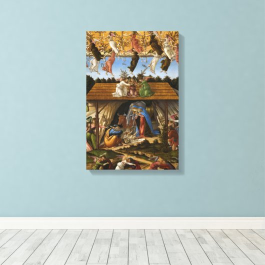 Toile Nativité mystique, 1500 par Sandro Botticelli (Insitu (Plancher de Bois))