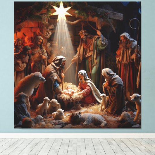 Toile Nativité Noël (Insitu (Plancher de Bois))