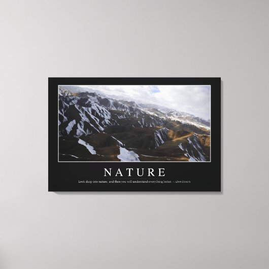 Toile Nature : Citation inspirante (Recto)