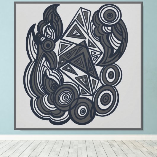 Toile Nature et Geometry (Insitu (Plancher de Bois))