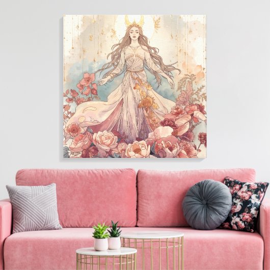 Toile Nature Goddess Boho Wall Art (Insitu(Salon))