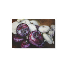 Nature morte à l'ail et à l'oignon rustiques – Bea