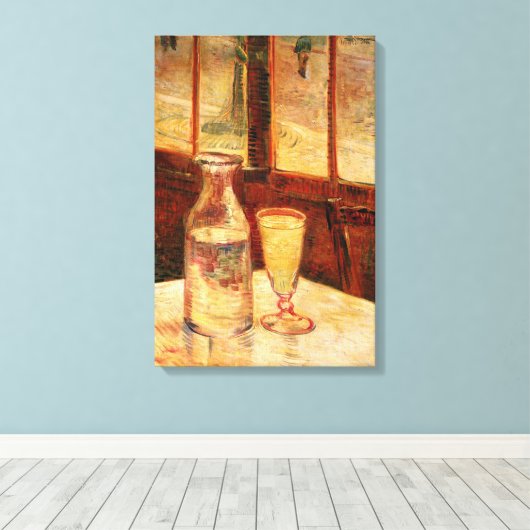 Toile Nature morte avec de l'absinthe de Vincent van Gog (Insitu (Plancher de Bois))