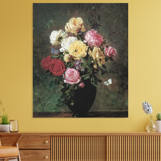 Toile Nature morte avec des fleurs dans un vase par Olaf (Insitu(Salon))