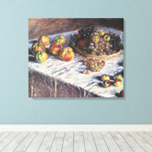 Toile Nature morte avec pommes et raisins de Claude Mone