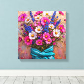 Toile Nature morte de belles fleurs (Insitu (Plancher de Bois))