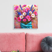 Toile Nature morte de belles fleurs (Insitu(Salon))