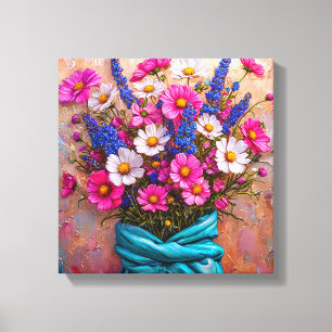 Toile Nature morte de belles fleurs