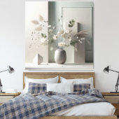 Toile Nature morte florale géométrique (Insitu(Chambre))