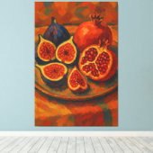 Toile Nature morte impressionniste de figue et de grenad (Insitu (Plancher de Bois))