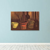 Toile Nature morte Pinceaux dans un pot par Vincent van  (Insitu (Plancher de Bois))