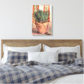 Toile Nature morte Pot de fleurs avec ciboulette par Vin (Insitu(Chambre))