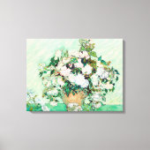 Toile Nature morte Roses dans un vase par Vincent van Go (Recto)