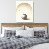 Toile Nature morte sépia éthérée - Fleur séchée dans un (Insitu(Chambre))